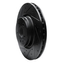 R1 12-21 Tesla S Front & Rear Drilled & Slotted Black Brake Rotor Set