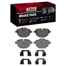 DFC 17-25 BMW 530e Rear Drilled & Slotted Geoperformance Rotors & Active Performance Pads w/Hardware