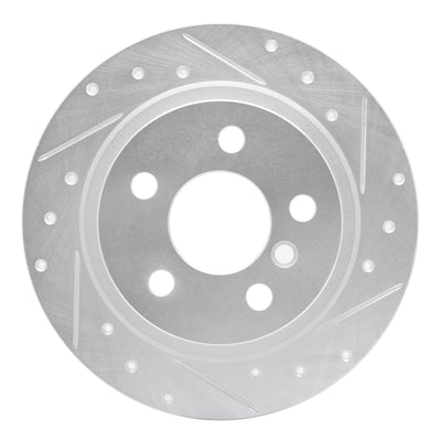 R1 14-25 BMW 220i (Mexico) Rear Right Drilled & Slotted Silver Brake Rotor