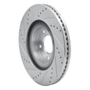 R1 07-15 Ford Edge Front Drilled & Slotted Silver Brake Rotor Set