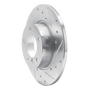 R1 95-98 BMW 318TI Front Right Drilled & Slotted Silver Brake Rotor