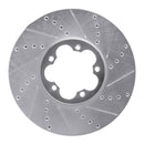 R1 15-25 Ford Transit-350 HD/DRW Front Right Drilled & Slotted Silver Brake Rotor