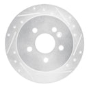 R1 98-05 Mercedes-Benz ML320 Rear Right Drilled & Slotted Silver Brake Rotor