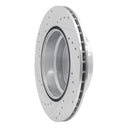 R1 08-13 BMW 135I Rear Right Drilled & Slotted Silver Brake Rotor