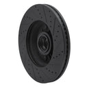 R1 04-06 Ford E-150 Club Wagon Front Left Drilled & Slotted Black Brake Rotor