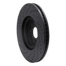 R1 08-24 Infiniti G37 Front & Rear Drilled & Slotted Black Brake Rotor Set