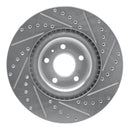 R1 04-09 Audi S4 Front & Rear Drilled & Slotted Silver Brake Rotor Set