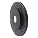 R1 13-19 Ford Flex Front & Rear Drilled & Slotted Black Brake Rotor Set