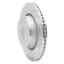 R1 82-92 Volvo 780 Front Left Drilled & Slotted Silver Brake Rotor
