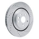 R1 20-25 Lexus RX350 Front Right Drilled & Slotted Silver Brake Rotor