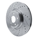 R1 20-25 Ford Police Interceptor Utility Front & Rear Drilled & Slotted Silver Brake Rotor Set