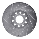 R1 10-19 Audi A3 Front & Rear Drilled & Slotted Silver Brake Rotor Set