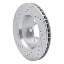 R1 07-12 Dodge Nitro Front Right Drilled & Slotted Silver Brake Rotor