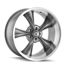 Ridler 695 22x10.5 / 5x127 BP / 0mm Offset / 83.82mm Hub Gloss Grey Machined Wheel