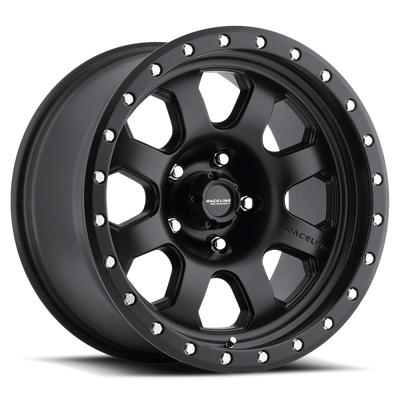 Raceline 929B Avenger 17x9in / 5x139.7 BP / -12mm Offset / 107.95mm Bore - Satin Black Wheel