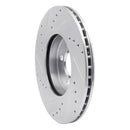 R1 07-15 Mini Cooper (Excl Clubman) Front Right Drilled & Slotted Silver Brake Rotor