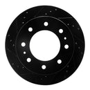 R1 11-25 Chevrolet Silverado 3500 HD Front & Rear Drilled & Slotted Black Brake Rotor Set