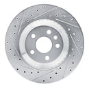 R1 20-24 Jaguar E-Pace Front & Rear Drilled & Slotted Silver Brake Rotor Set