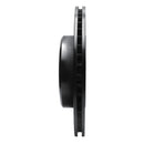 R1 06-23 Dodge Charger Rear Right Drilled & Slotted Black Brake Rotor