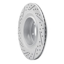 R1 08-25 Infiniti G37 Rear Right Drilled & Slotted Geo-Carbon Rotor