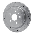 R1 14-19 Cadillac CTS Front & Rear Drilled & Slotted Silver Brake Rotor Set