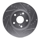 R1 99-07 Lexus ES300 Front Drilled & Slotted Silver Brake Rotor Set