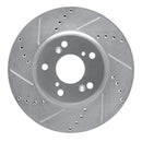 R1 16-25 Honda Accord Front & Rear Drilled & Slotted Silver Brake Rotor Set
