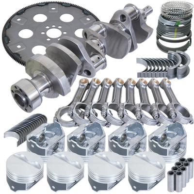 Eagle Chevy 350 1Pc 3.750in Crank 5.700in I-Beam Rods 4.000in Pistons 168 Tooth FP Balanced Assembly