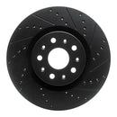 R1 16-24 Chevrolet Camaro Front & Rear Drilled & Slotted Black Brake Rotor Set
