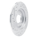 R1 19-22 Hyundai Veloster N Rear Right Drilled & Slotted Silver Brake Rotor