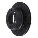 R1 69-83 Porsche 911 Rear Right Drilled & Slotted Black Brake Rotor