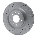 R1 07-15 Mazda CX-9 Front Drilled & Slotted Silver Brake Rotor Set
