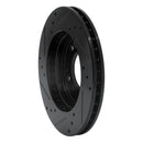 R1 90-05 Chrysler SEBRING Front Right Drilled & Slotted Black Brake Rotor