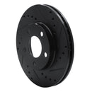 R1 94-04 Ford Mustang Front Right Drilled & Slotted Black Brake Rotor