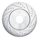 R1 19-24 Infiniti QX50 Rear Right Drilled & Slotted Silver Brake Rotor