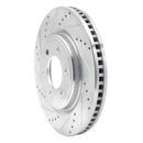 R1 21-25 Ford F-150 4WD Front Left Drilled & Slotted Silver Brake Rotor