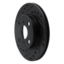 R1 91-99 Toyota Paseo Front Left Drilled & Slotted Black Brake Rotor