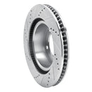 R1 08-21 Lexus LX570 Front Right Drilled & Slotted Silver Brake Rotor