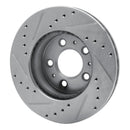 R1 95-97 Ford Crown Victoria Front Drilled & Slotted Silver Brake Rotor Set