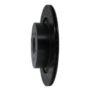 R1 07-15 Infiniti G35 Rear Right Drilled & Slotted Black Brake Rotor
