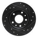 R1 14-25 Mazda 3 Sport Rear Drilled & Slotted Black Brake Rotor Set