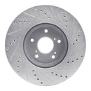 R1 18-25 Honda Accord Front & Rear Drilled & Slotted Silver Brake Rotor Set