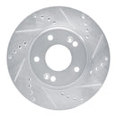 R1 10-13 Kia Forte5 Front Right Drilled & Slotted Silver Brake Rotor