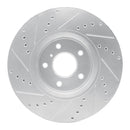 R1 05-14 Infiniti FX45 Front Right Drilled & Slotted Silver Brake Rotor