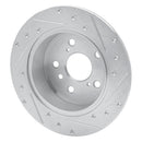 R1 07-12 Lexus ES350 Front & Rear Drilled & Slotted Silver Brake Rotor Set