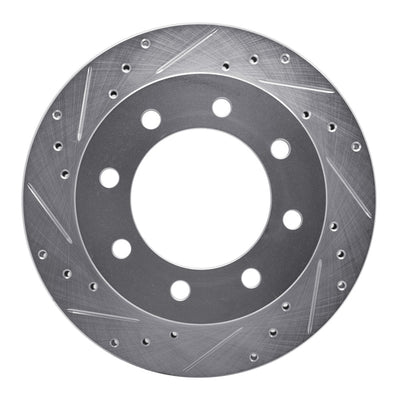 R1 99-20 Chevrolet Express 3500 Rear Left Drilled & Slotted Silver Brake Rotor
