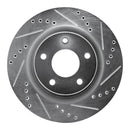 R1 07-13 Nissan Altima Front Right Drilled & Slotted Silver Brake Rotor