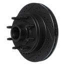 R1 1986-1994 Ford F-250 2WD (Excl Super Duty) Front Left Drilled & Slotted Black Brake Rotor