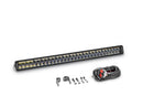 Go Rhino Xplor Blackout Combo Series Dbl Row LED Light Bar w/Amber (Side/Track Mount) 32in. - Blk