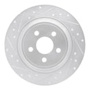 R1 15-20 Ford Edge Front & Rear Drilled & Slotted Silver Brake Rotor Set